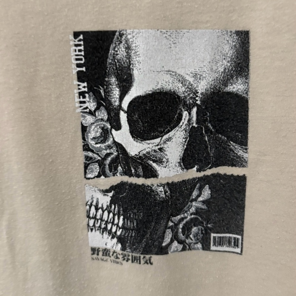 FRESH LAUNDRY double sided Grim Reaper short sleeve cotton blend size medium - Picture 4 of 6